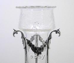 Sterling Silver & Cut Crystal Posy Vase 1897