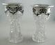 Sterling And Cut Crystal Gorham Vases Garland Themed Pattern (pair)
