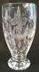 Stuart 1930's Art Deco Signed Large Cut Crystal Glass Footed Vase Ludwig Kny