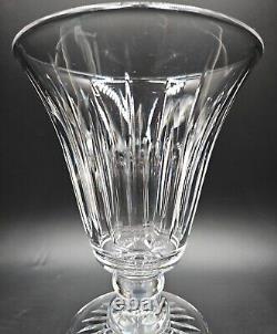 Stuart English Crystal HAMPSHIRE 9 Flower Vase EXCELLENT Cut Footed