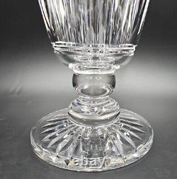 Stuart English Crystal HAMPSHIRE 9 Flower Vase EXCELLENT Cut Footed