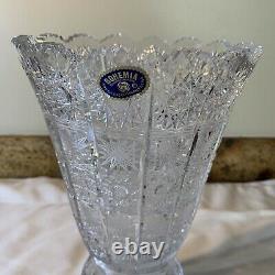 Stunning Bohemian Queens Lace Cut Crystal Vase-12 High-perfect