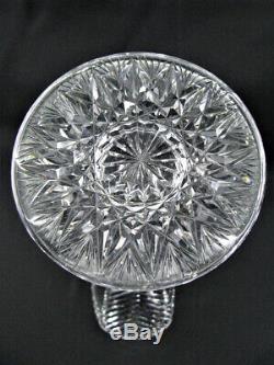 Stunning Rare Tuthill ABP Brilliant Cut Glass Flared Fan Vase Flashed Flower
