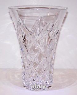 Stunning Signed Waterford Crystal 8 Beautifully Cut Flared Vase