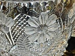 Stunning Vintage Hand Cut Large Crystal Vase Waterford England C 1950's