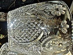 Stunning Vintage Hand Cut Large Crystal Vase Waterford England C 1950's