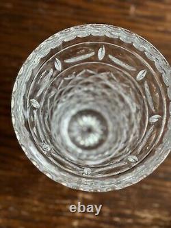 Stunning Waterford Crystal Leonora Vase, 10 Retired Stamped Cut Glass Diamond