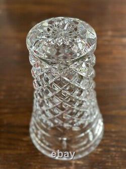 Stunning Waterford Crystal Leonora Vase, 10 Retired Stamped Cut Glass Diamond