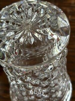 Stunning Waterford Crystal Leonora Vase, 10 Retired Stamped Cut Glass Diamond