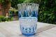 Stunning Blue Val St. Lambert Cut Crystal Vase, Height 23cm, Large And Heavy