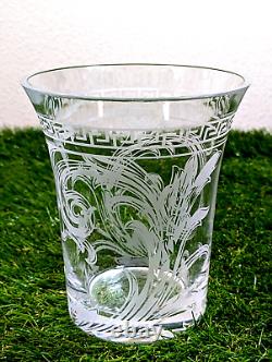 Super Quality VERSACE By Rosenthal Arabesque 12.5Cm Clear Glass Vase Huge Retail