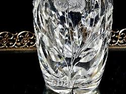 Superb Quality Antique Hand Cut Crystal Vase Floral Design Val St. Lambert
