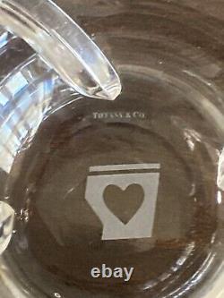 TIFFANY & CO SWIRL OPTIC Cut Crystal 8 Flower Vase- Signed DISCONTINUED