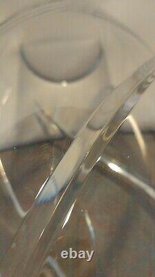 TIFFANY & CO Swirl Optic Pattern Cut Lead Crystal 12 Inch Vase