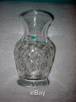 TIFFANY & Co LARGE 8 HIGH CUT CRYSTAL VASE Royal Brierley BOX PRE-OWNED MINT