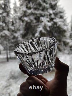 Tapio Wirkkala, Iittala, a set of three facet cut crystal glass objects 1950's
