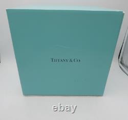 Tiffany & Co Clear Crystal Optic Ribbed 13.25 Tall Centerpiece Statement Vase