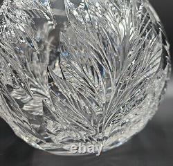 Tiffany & Co Crystal Emil Brost XL Deep Leaf Cut Rose Bowl Vase(s) EXCELLENT