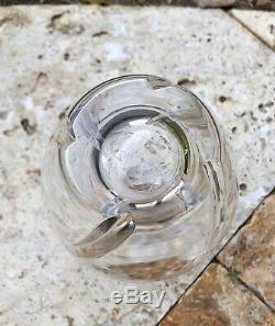 Tiffany & Co. Hand Cut Crystal Swirl Glass Vase 8.5