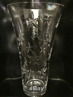 Tiffany & Co. Large Crystal Glass Star Cut Flower Vase-11 1/2 x 6 1/4