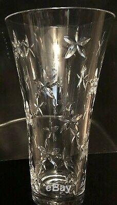 Tiffany & Co. Large Crystal Glass Star Cut Flower Vase-11 1/2 x 6 1/4
