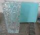 Tiffany & Co. Sierra Rock Cut Square Crystal Vase 9-1/2 Tall With Box