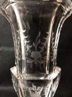 Tiffany & Co. Vintage Crystal Cut Etched Vase
