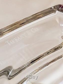 Tiffany & Co. Vintage Hexagon Crystal LARGE Urn Etched Vase panel cut