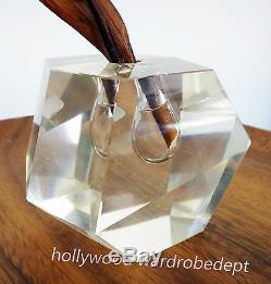 Timo Sarpaneva Crystal vtg ORCHID vase modern mid century glass mcm diamond cut