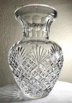 Towle Czech Republic Hand Cut Lead Crystal Corset Urn Pineapple Fan Vase 10