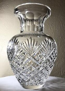 Towle Czech Republic Hand Cut Lead Crystal Corset Urn Pineapple Fan Vase 10