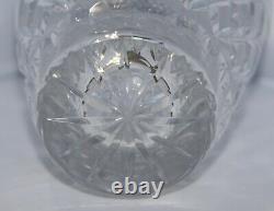 Traditional Crystal Diamond Cut Centerpiece Vase 10