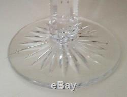 Two 8 Inch Trumpet American Brilliant Cut Crystal Bud Vases With Teethed Edges