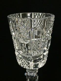 Tyrone Cut Crystal Long Stem Vase, Rare Pattern, 12 3/4 Tall x 4 1/4 Diameter