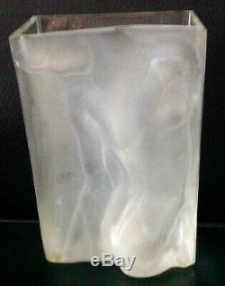 Unique BOHEMIAN CRYSTAL Glass Hand Cut Nude Vase/Czech Republic