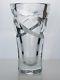 Very Nice Estate Signed Baccarat Tornado Architecture Cut Crystal Glass Vase