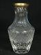 Vintage Baccarat Cut Crystal Vase / Decanter Jar With Gilt Trim 8.25