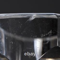 VINTAGE HAWKES NARROW CUT CRYSTAL FACETED VASE With STARBURST BASE, 12H & MARKED