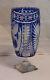 Vintage Imperlux Bohemian Cobalt Blue Footed Crystal Banquet Vase Height 12 7/8
