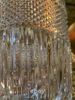 VTG 8 Czechoslovakia Crystal Bohemia Hand Cut Glass Bouquet Vase Centerpiece