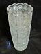 Vtg Bohemia Czech Queen Lace Crystal Glass Hand Cut 24% Lead 10 Rounded Vase
