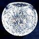 Vtg Cut Crystal Round Bowl Ball Vase Pinwheel Design 5 Tall
