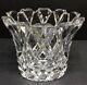 Vtg Orrefors Crystal Flower Vase Diamond Cut Made In Sweden Signed 4 Lb 6.25 H