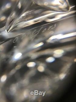VTG Orrefors Crystal Flower Vase Diamond Cut Made in Sweden Signed 4 LB 6.25 H