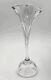 Vtg Steuben Crystal Handkerchief Vase Hand-cut Cupped Pedestal Base