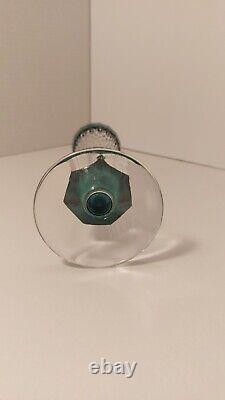 Val Saint Lambert Belgium Emerald Cut To Clear 9 Crystal Vase