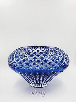 Val Saint Lambert Cut Crystal Vase, 20th Century