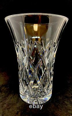 Val St Lambert Clear Hand Cut Crystal Vase 7 Made in Belgium