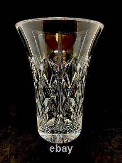 Val St Lambert Clear Hand Cut Crystal Vase 7 Made in Belgium