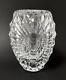 Val St Lambert Cut Crystal Vase Art Deco Vintage Signed